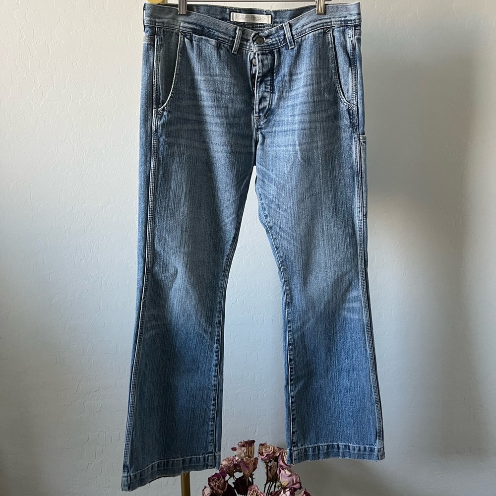 Express Blue Flared Denim Jeans